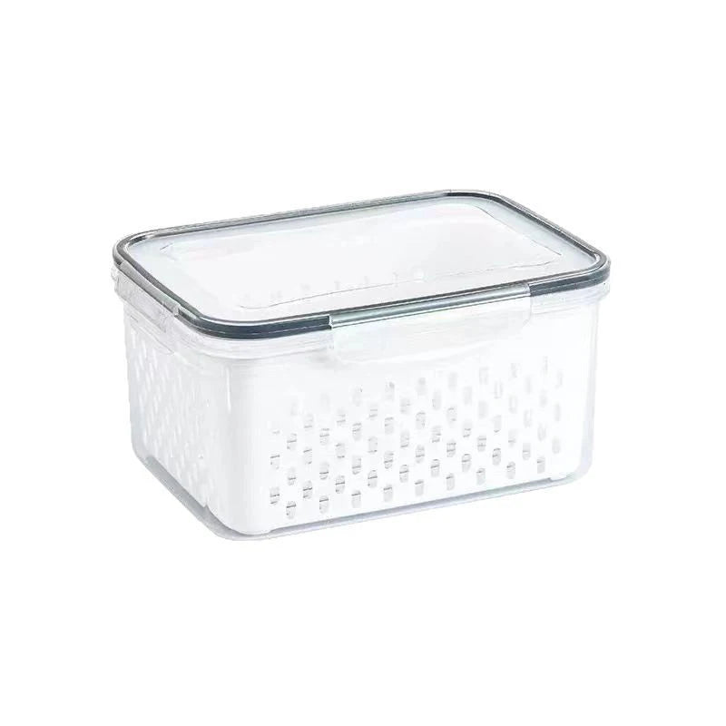 Refrigerator Storage Box Fridge Organizer Fresh Vegetable Fruit Boxes Drain Basket Storage Containers Pantry Kitchen Organizer