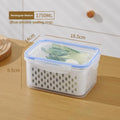 Refrigerator Storage Box Fridge Organizer Fresh Vegetable Fruit Boxes Drain Basket Storage Containers Pantry Kitchen Organizer