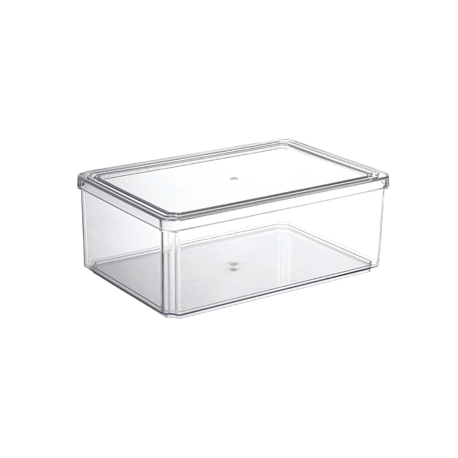 New Refrigerator Organizer Bin Stackable Fridge Food Storage Box With Handle Clear Plastic Pantry Food Freezer Organizer Tool